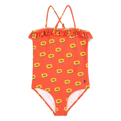 Bobo Choses - Sunflower Swimsuit Made from Recycled Fibers | Red