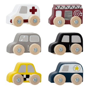 Bloomingville Mini - Avin ahşap arabalar - 6'lı set
