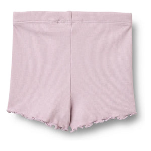 Wheat - Cine Ribbed Organic Cotton Baby Shorts | Lavender