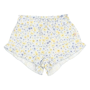Búho - Seersucker floral print shorts | Light blue