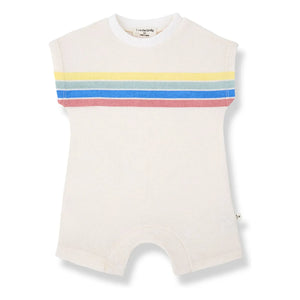 1+ in the family - Campos Striped Romper | White