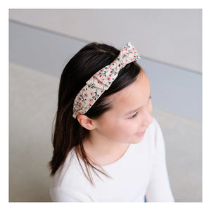 Mimi & Lula - Alice Floral Pattern Knotted Headband | Cream