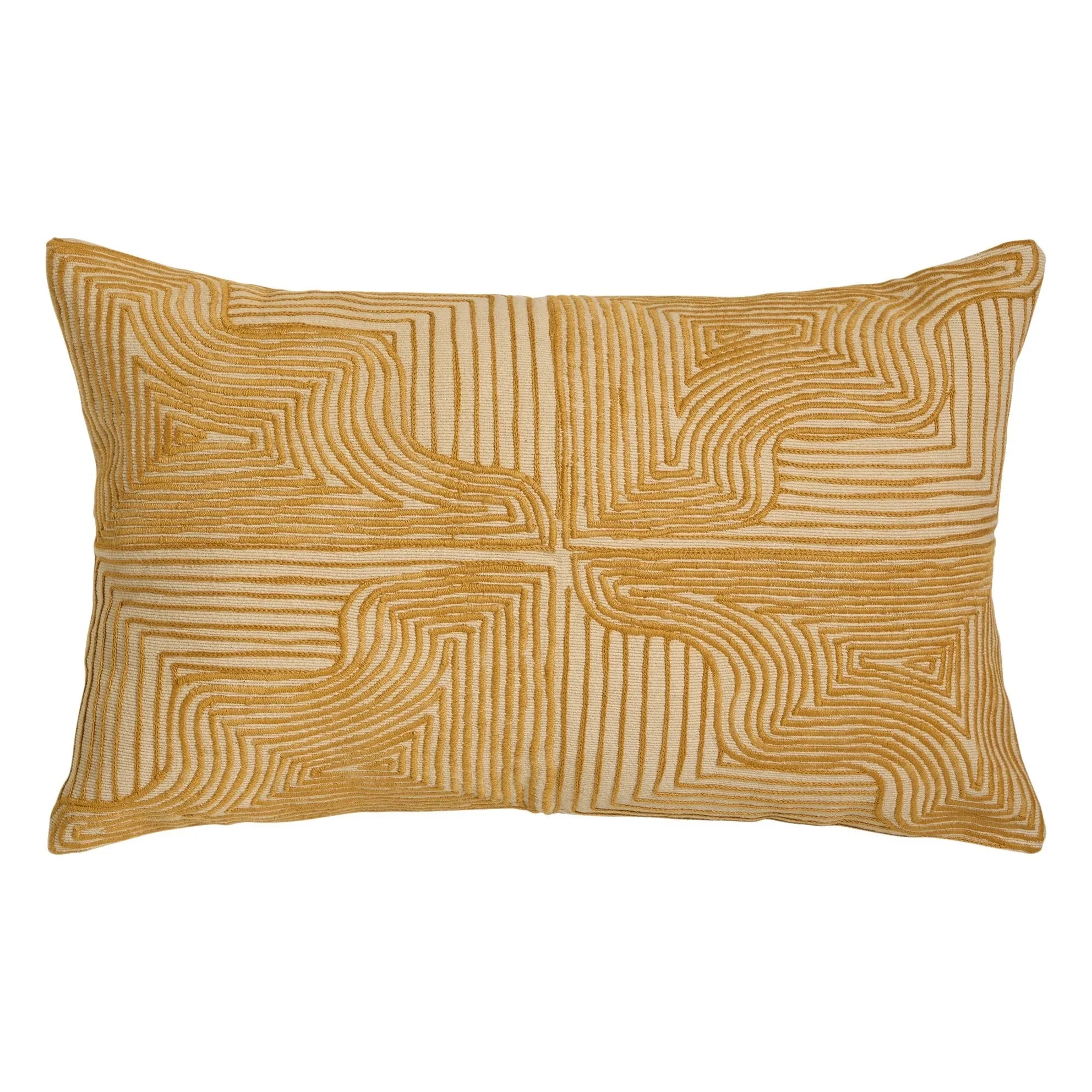 Maison Sarah Lavoine - Onda Embroidered Pillow | Mustard