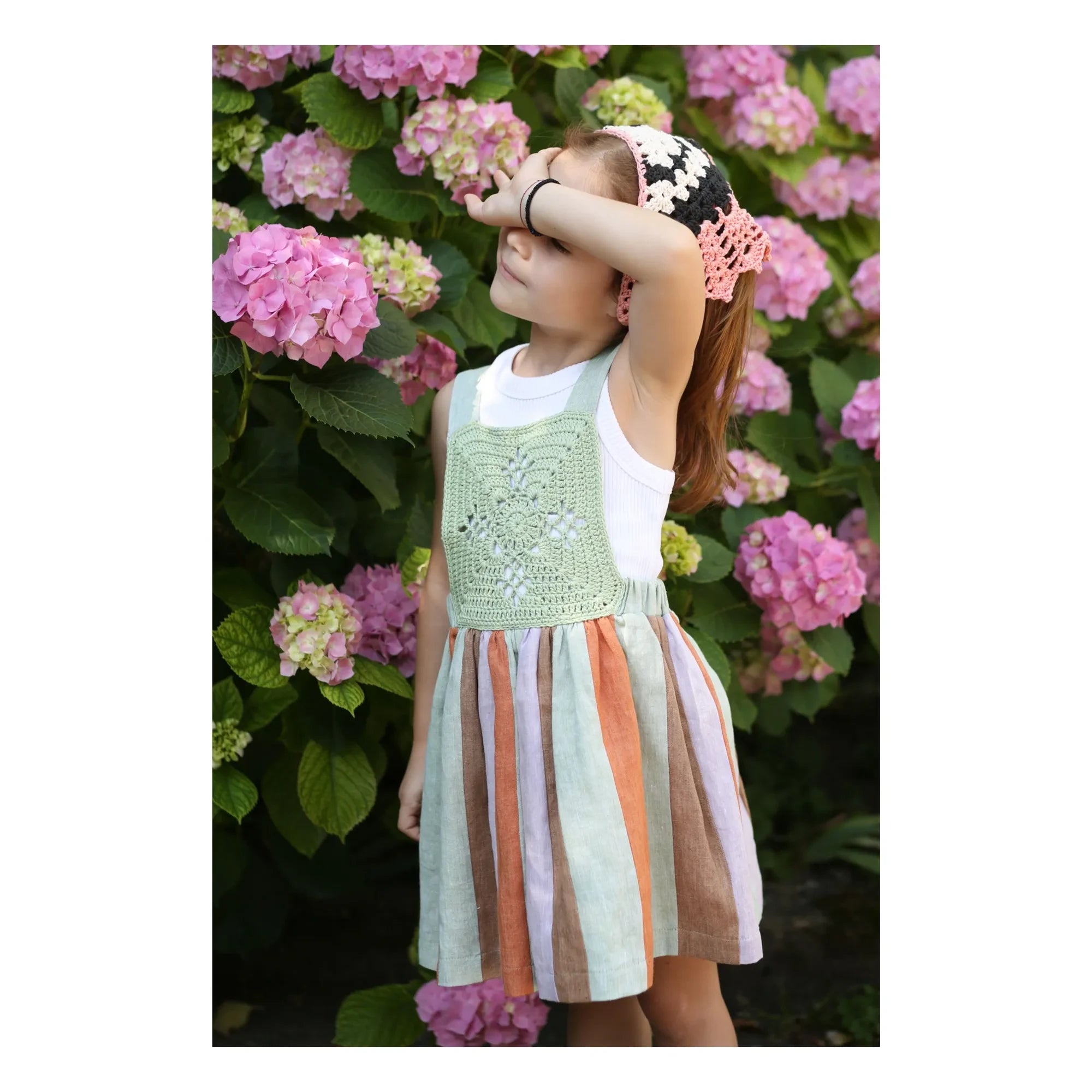 Kalinka - Santana Linen Apron Dress | Aqua Green