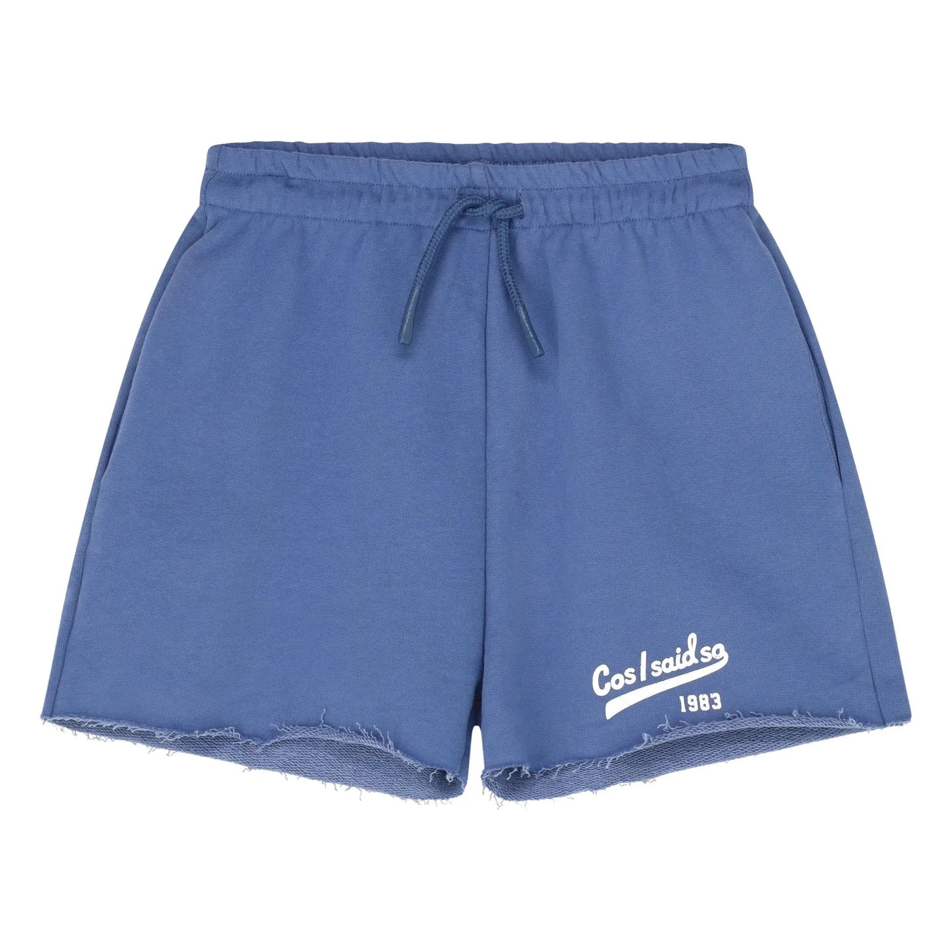Cos I Said So - Cut Logo Jogger Shorts Organic Cotton | Blue