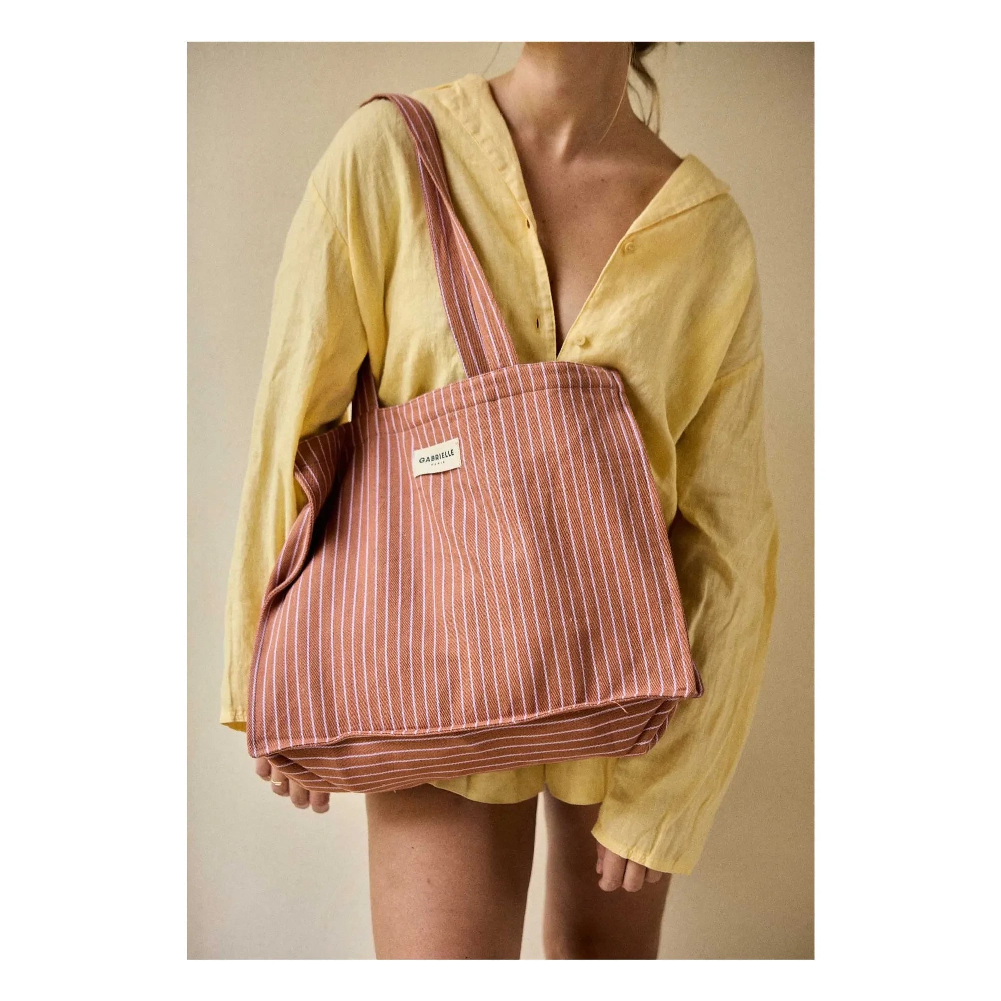 Gabrielle Paris - Lilac Striped Weekend Bag | Pink