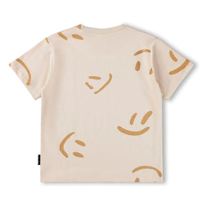 Molo - Riley Smiles Organic Cotton T-Shirt | Beige
