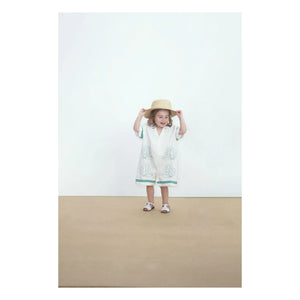 Tinycottons - Floral Oversized Romper Shorts | White