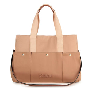 Chloé - Logo Cloth Diaper Bag | Beige Pink