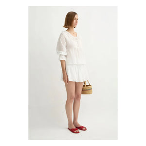 Posse - Danielle Peach Blouse | White