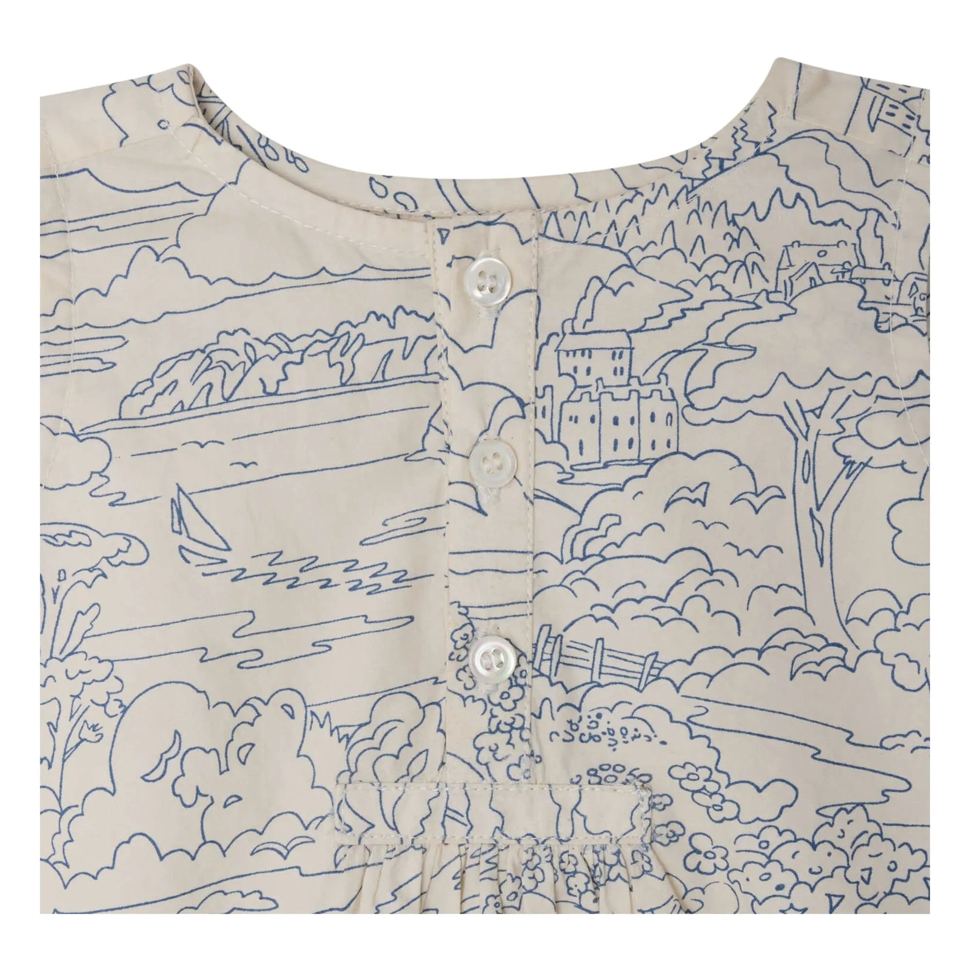 Bonpoint - Nico Landscape Organic Cotton Romper | Ecru