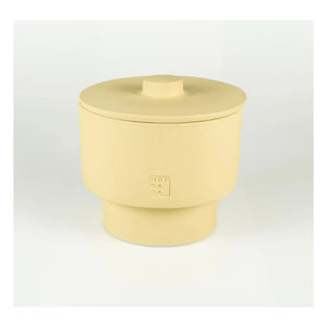 Mon Dada - June Sahara Three Outdoor Candle, Lid, Neutral Scent | Pale Yellow