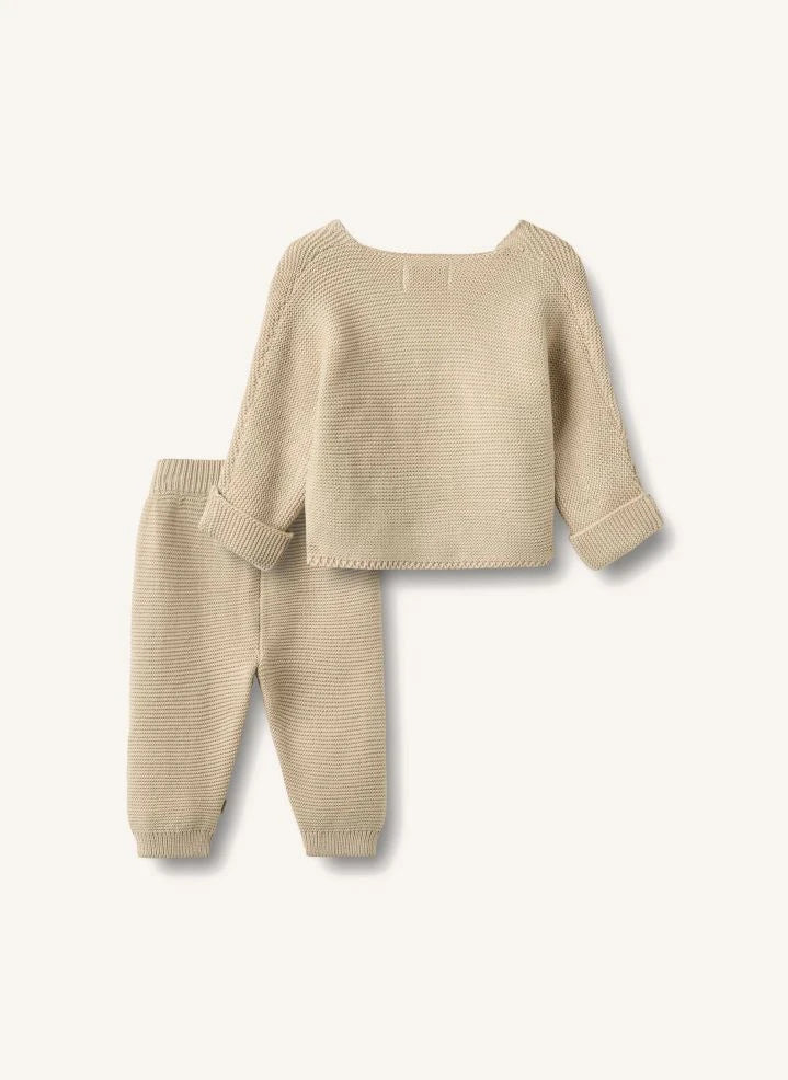 Wheat - Organic Cotton Vest and Pants Set | Ecru