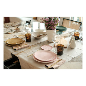 Maison Vessel - Blanca Kroşe Dantel Tabaklar - 2'li Set | Soluk Pembe