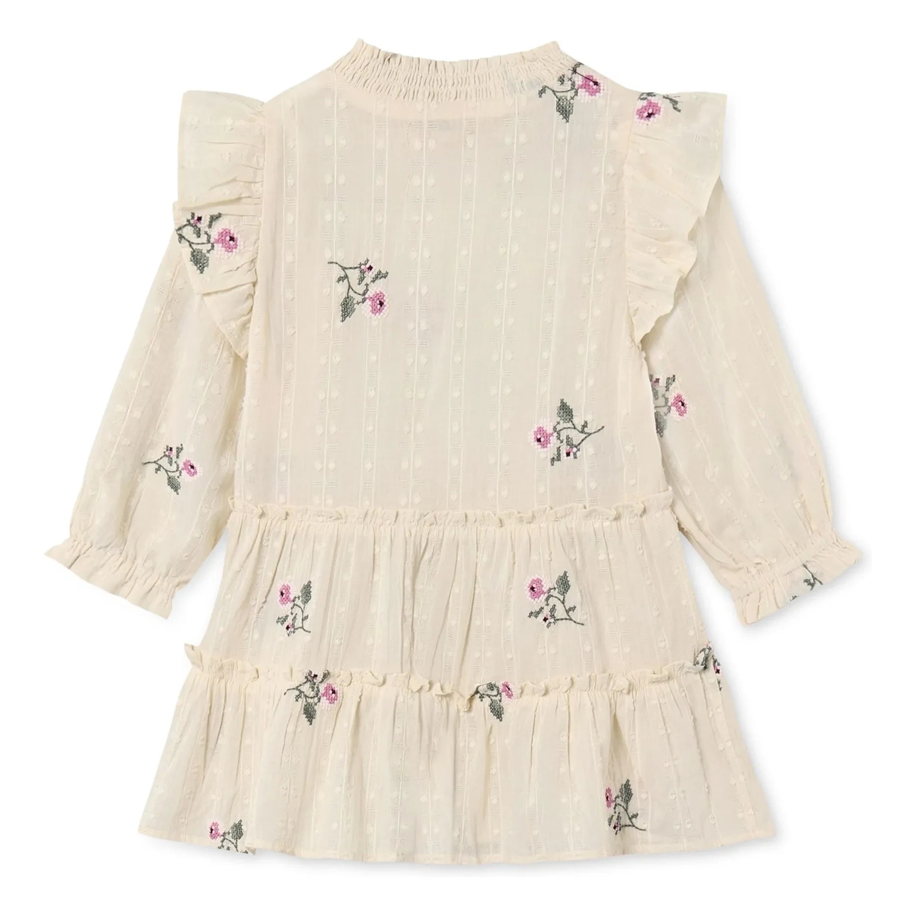 Fliink - Flower Dobby Dress | Ecru