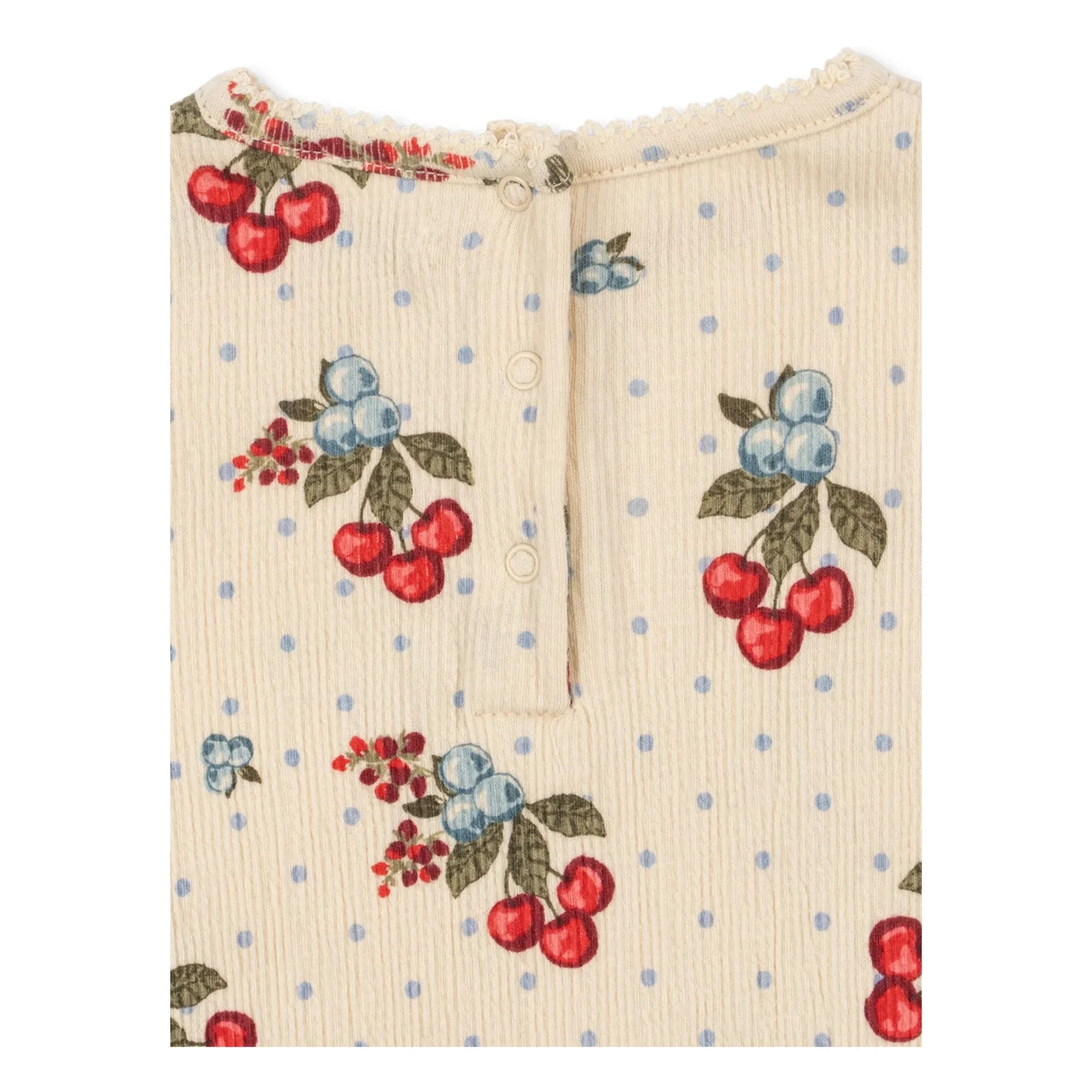 Konges Sløjd - Chleo Cherry Organic Cotton Romper | Beige