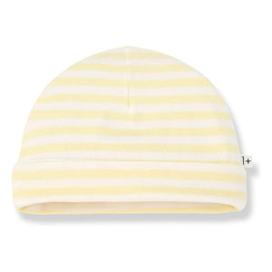 1+ in the family - Striped Gio Beret | Light Yellow