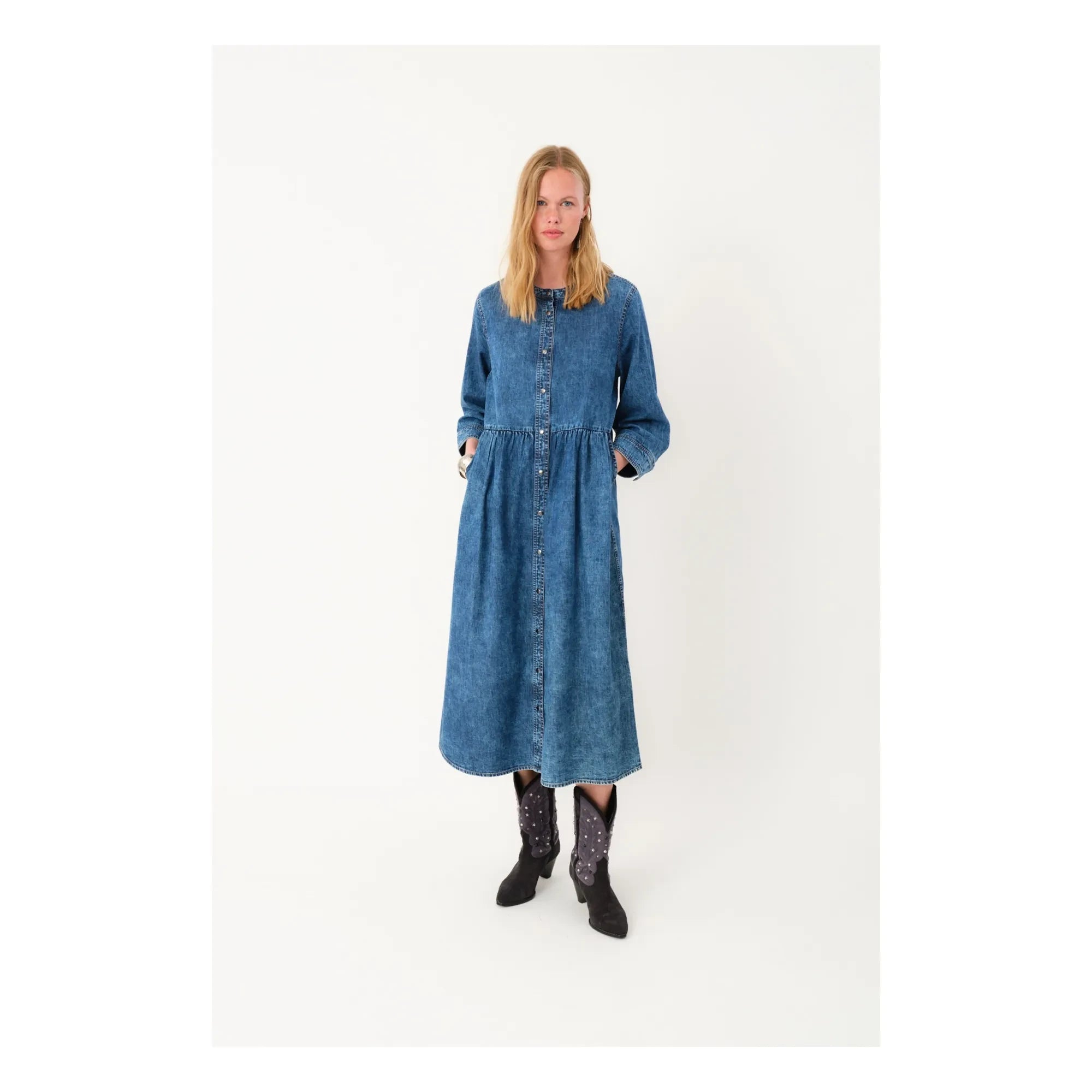 Lollys Laundry - Aliya Denim Dress | Blue