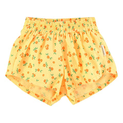 Piupiuchick - Organic Cotton Floral-Print Shorts | Yellow