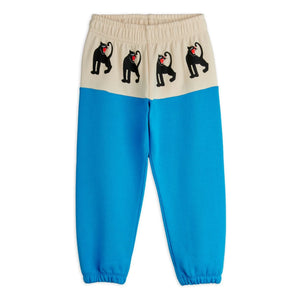 Mini Rodini - Panther organic cotton jogger pants | Azure blue