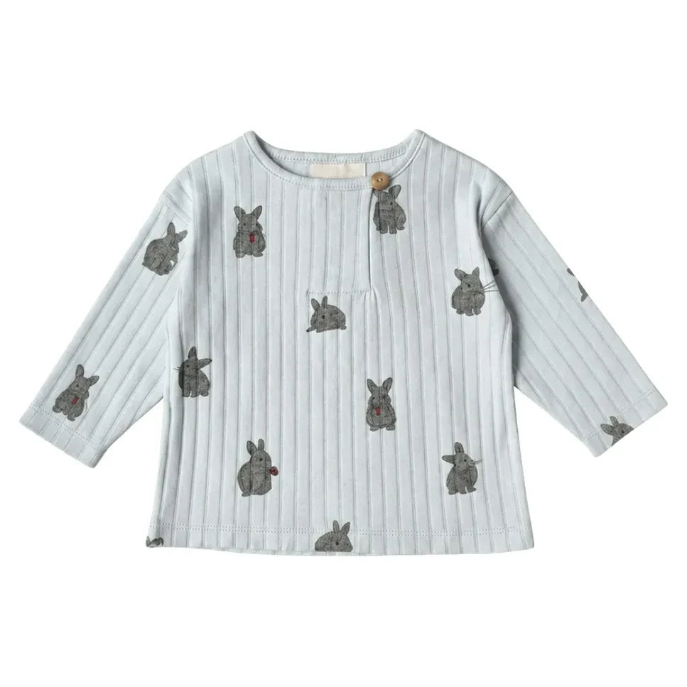 Studio Bohème - Orso Rabbits Organic Cotton T-Shirt | Light Blue