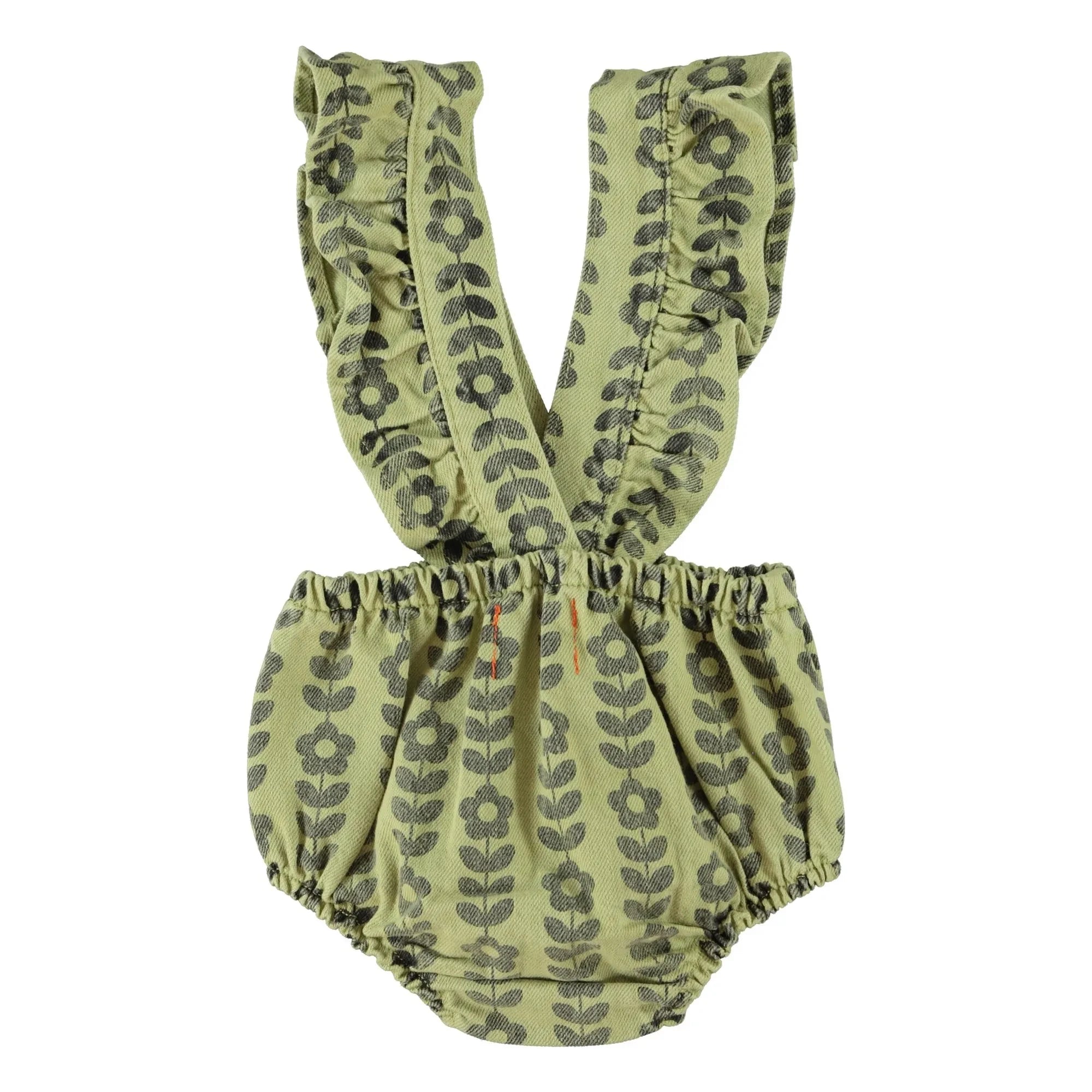 Piupiuchick - Organic Cotton Floral Strapless Bloomer | Green