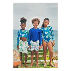 Pepita & Me - Marea Hibiscus Ruffle Swimsuit Skirt | Ivory