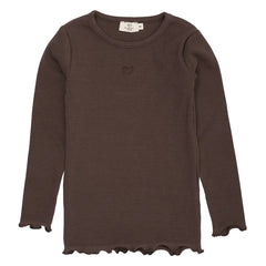 Copenhagen Colors - Modal Heart T-Shirt | Dark Brown