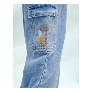 Gingersnaps - Banana Prim Cargo Jeans | Light Blue