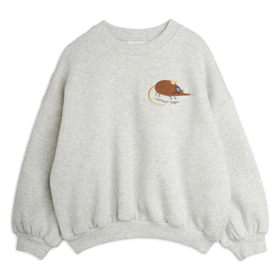 Mini Rodini - Organic Cotton Mouse Sweat | Heather Grey