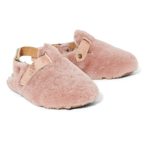 Pèpè - Faux Fur T-Straps | Pale Pink