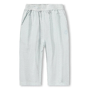 Molo - Sois Striped Organic Cotton Trousers | Light blue
