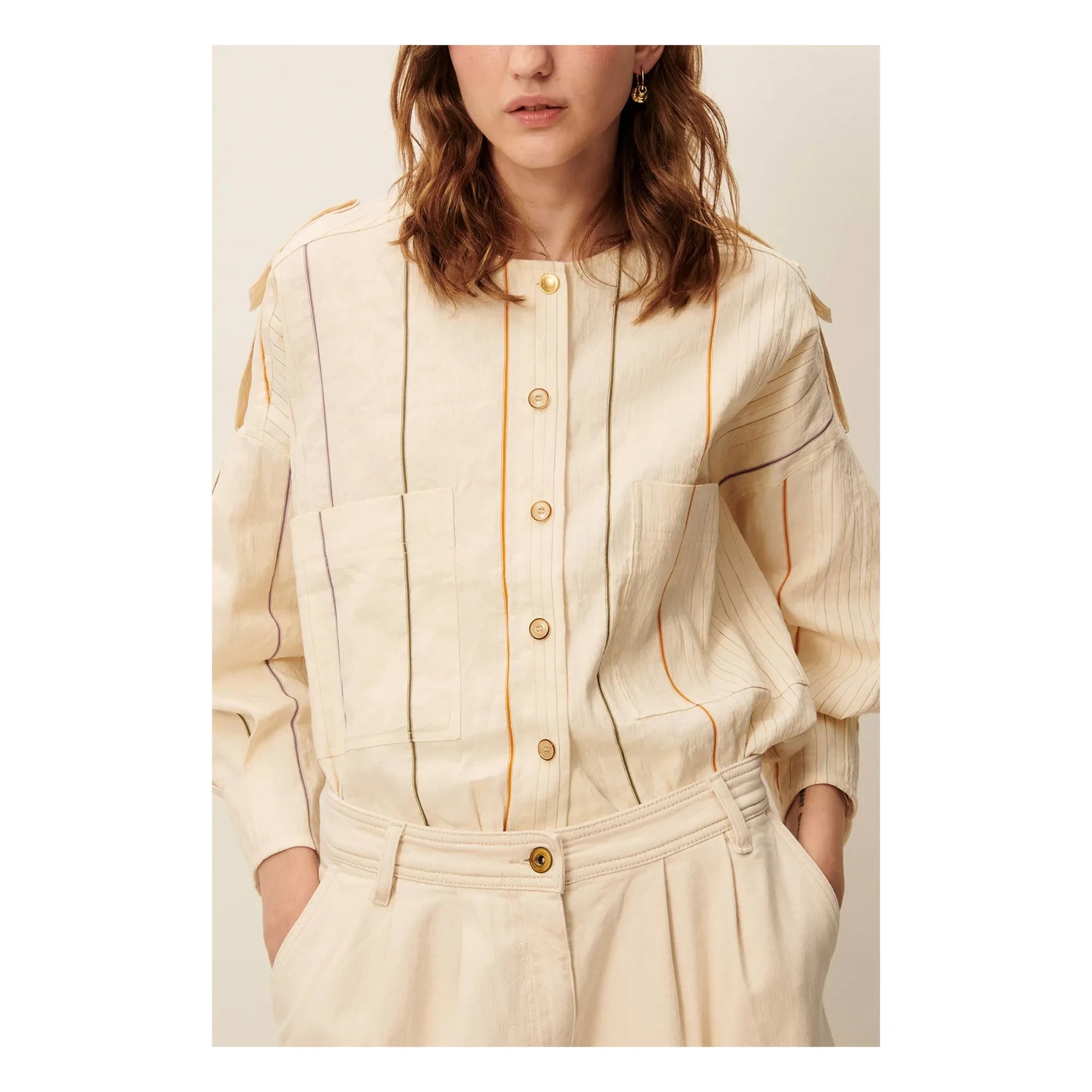 Sessùn - Calancas Cotton and Linen Jacket | Cream