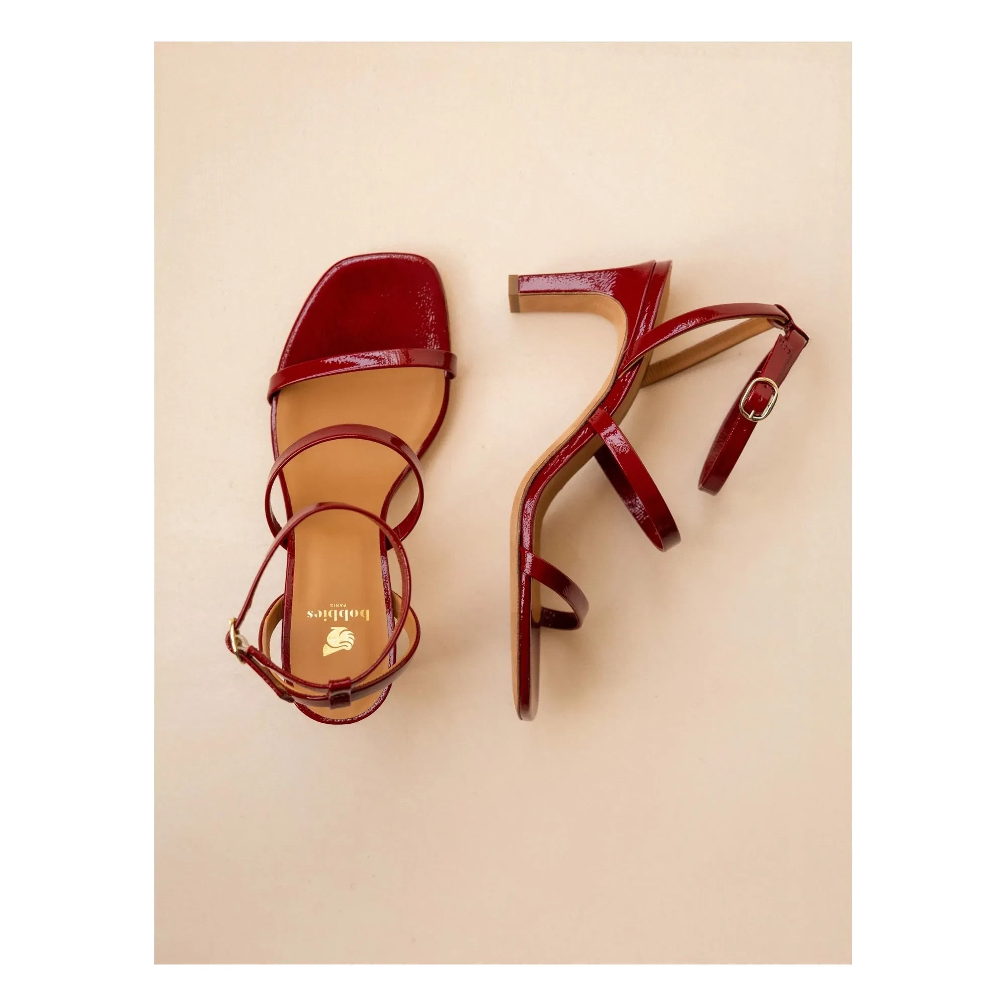 Bobbies - Casey Patent Leather Sandals | Cherry red