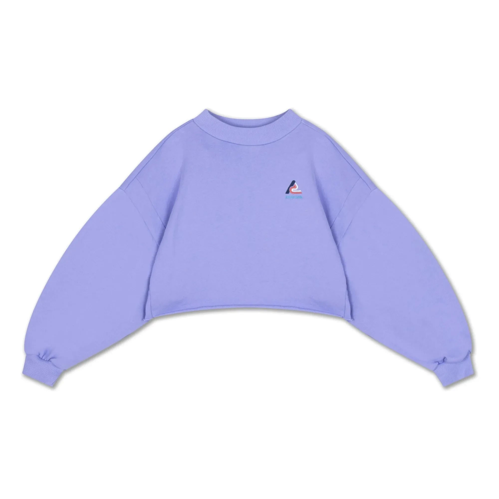 Repose AMS - Organic Cotton Logo Crop Sweatshirt | Lilac