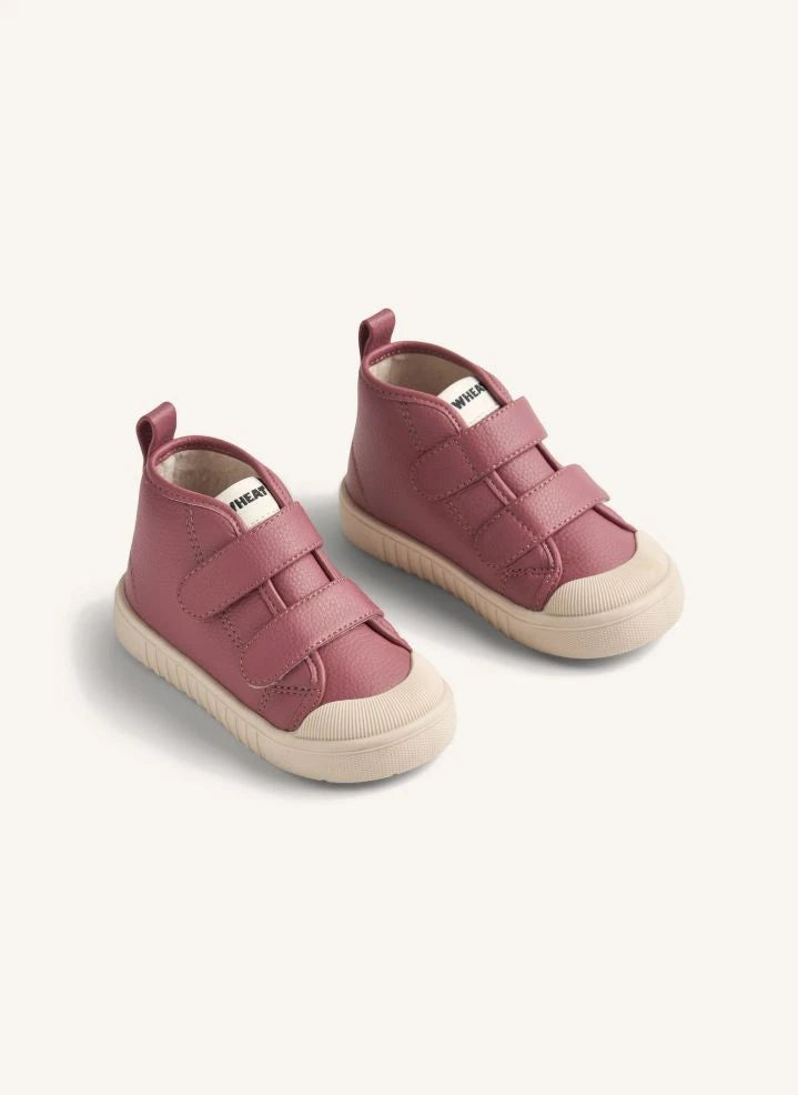 Wheat - Leo Leather Scratch-resistant Sneakers | Dusty Pink