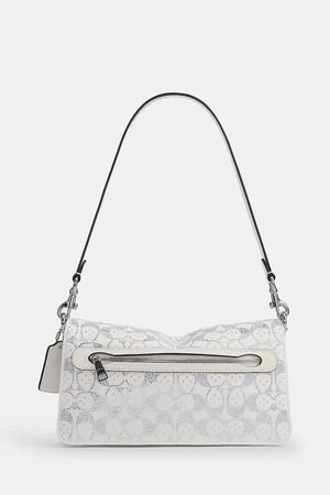 Coach denim kadın çapraz çanta Soft Crystal Denim Tabby Shoulder Bag 26