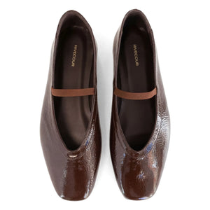 Rivecour - Babetler No.136 Patent Leather | Chocolate