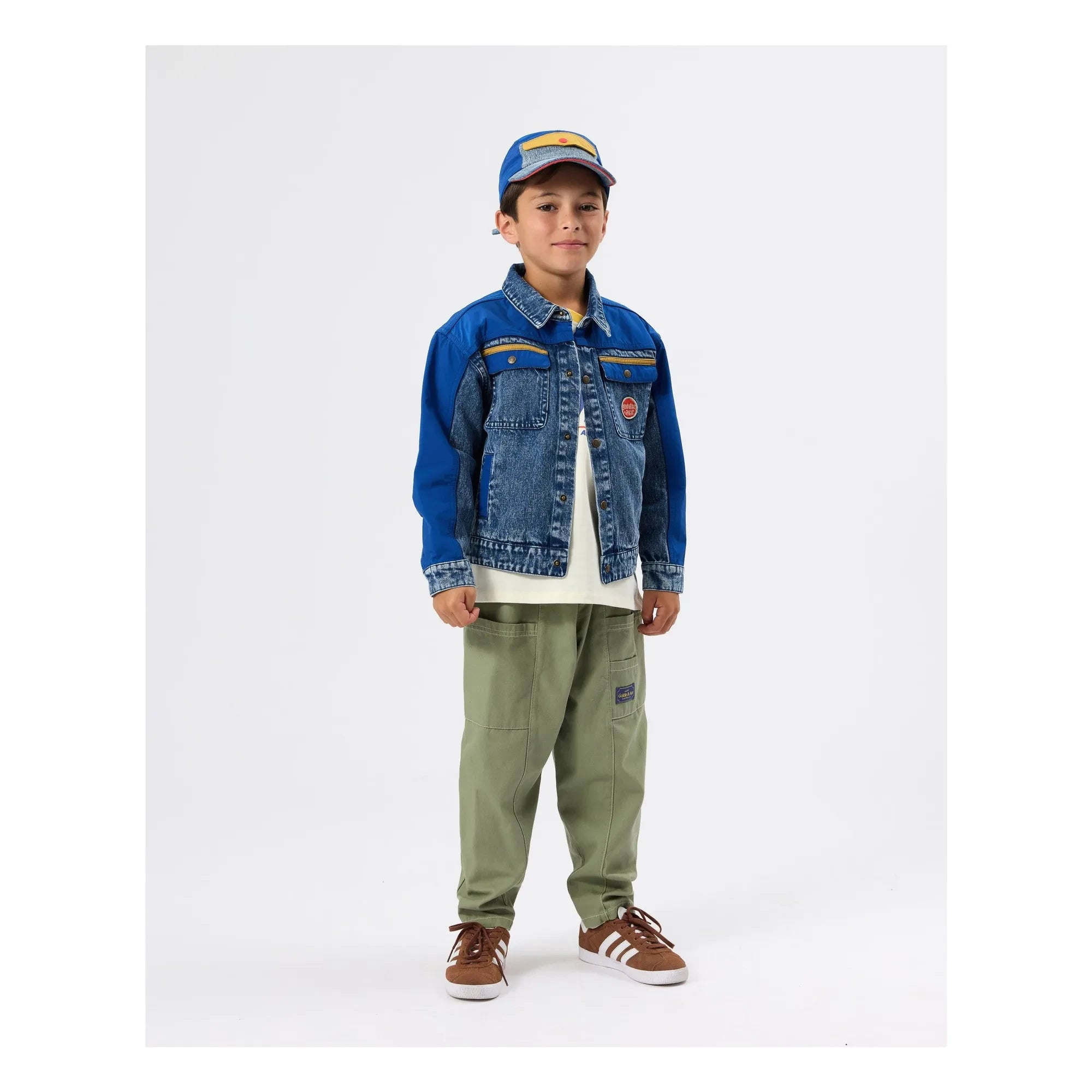 Goldie + Ace - Color Block Vintage Denim Jacket | Blue