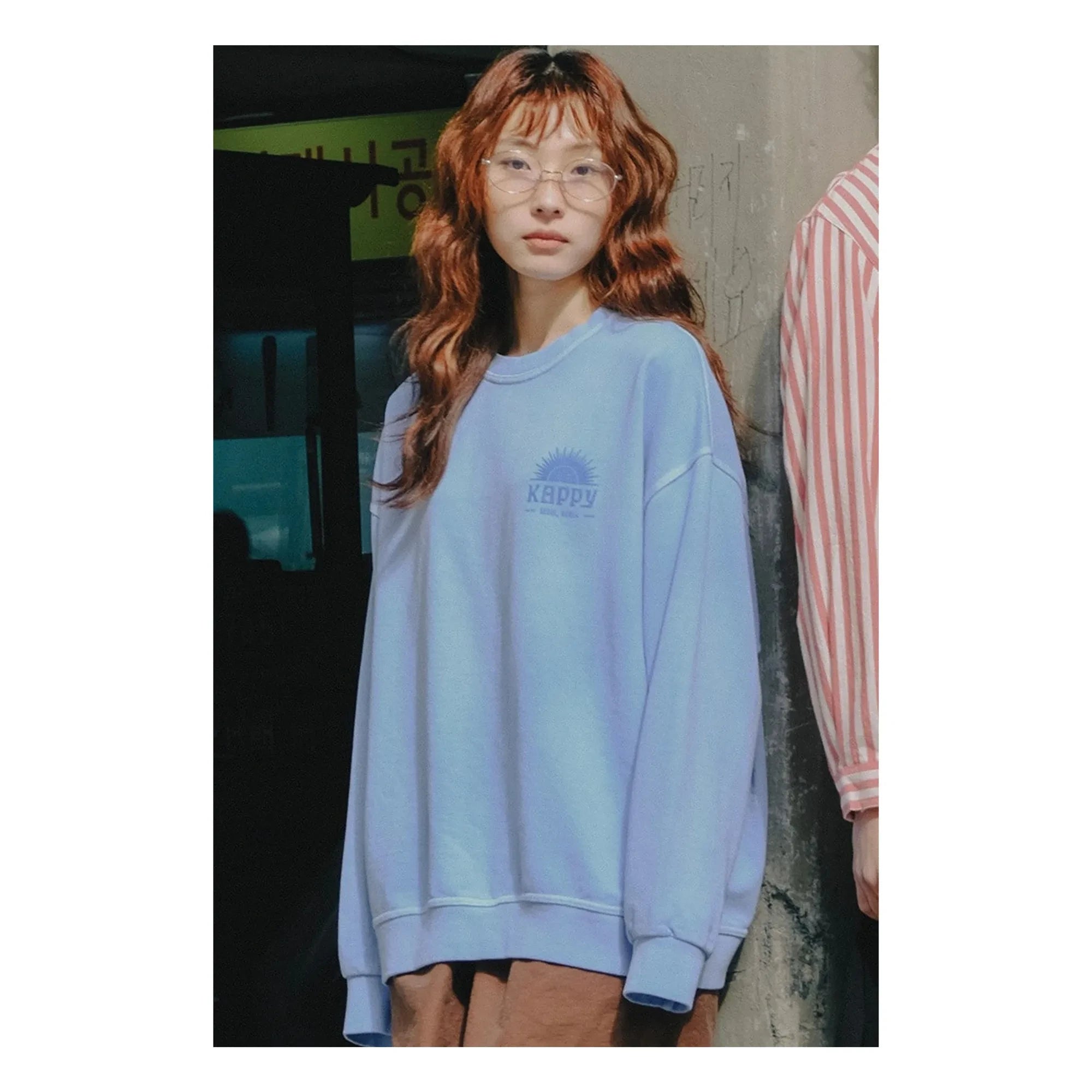 Kappy - Sunny Wing Pigment Sweatshirt | Light Blue