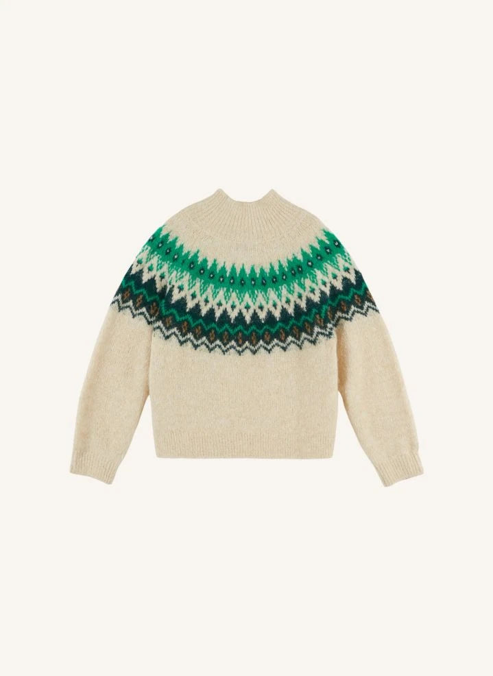 Emile et Ida - Ecrin Jacquard Sweater | Ecru