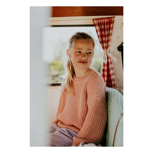 Yuki - Organic Cotton Thick Sweater | Peach