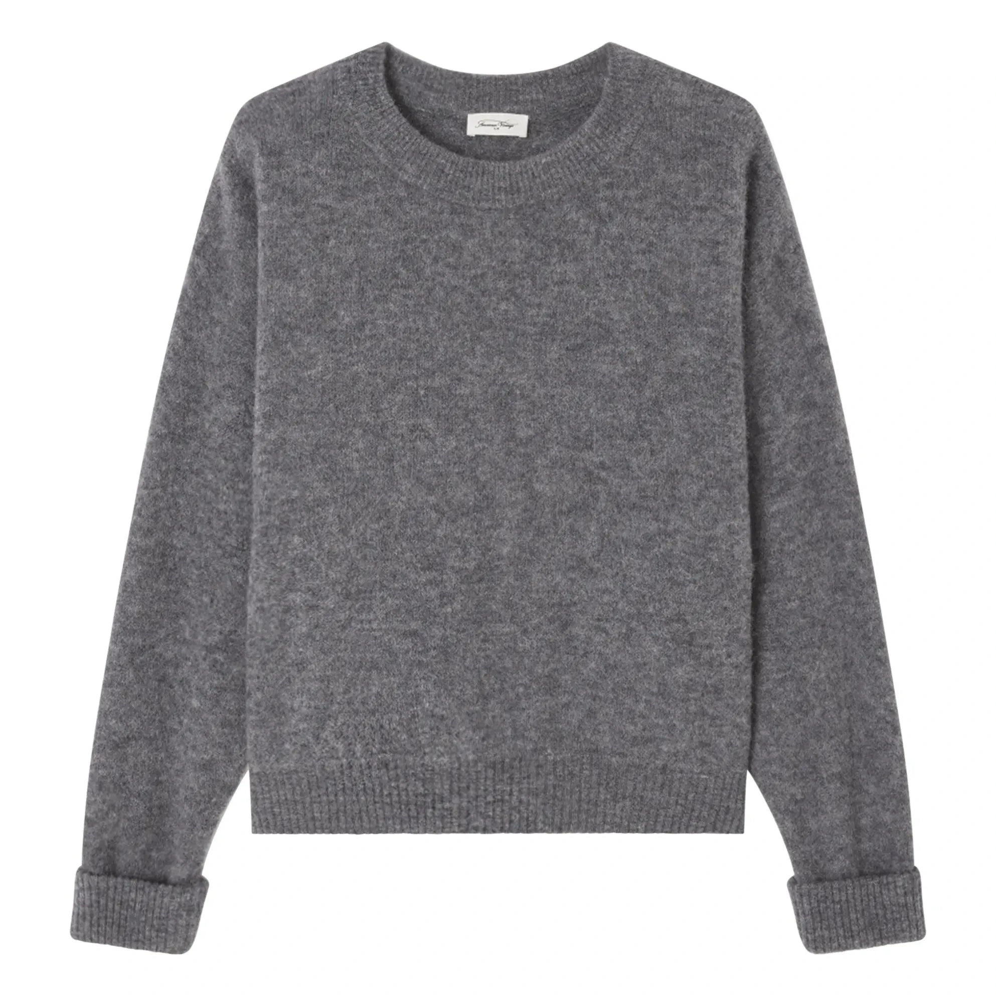 American Vintage - Vitow Alpaca and Wool Crew Neck Sweater | Steel