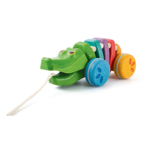 Plan Toys - Rainbow Crocodile Pull Toy