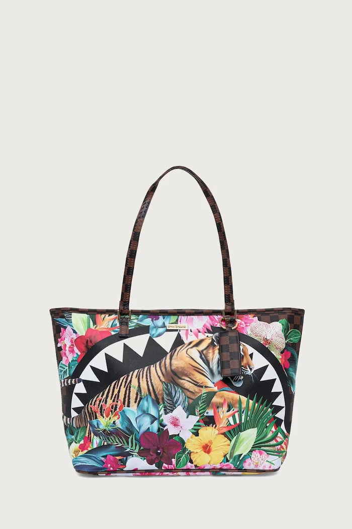Sprayground - Black Women's Tote Bag with Forest Print 910T9391NSZ