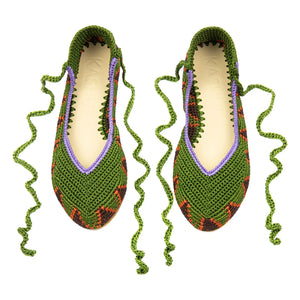 Kashura - High Ballerinas Olive Green | Olive Green