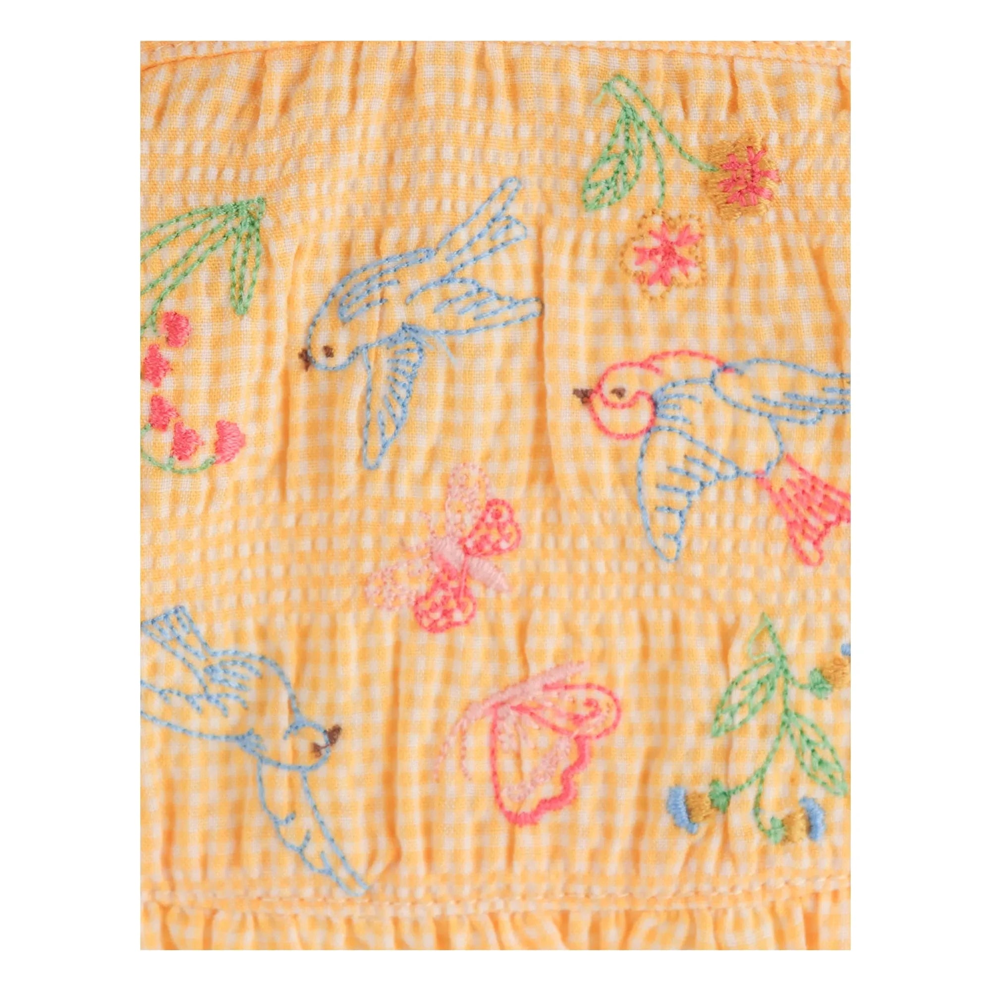 Gingersnaps - Cocona Embroidered Romper | Yellow