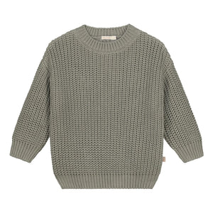 Yuki - Thick Organic Cotton Sweater | Sage