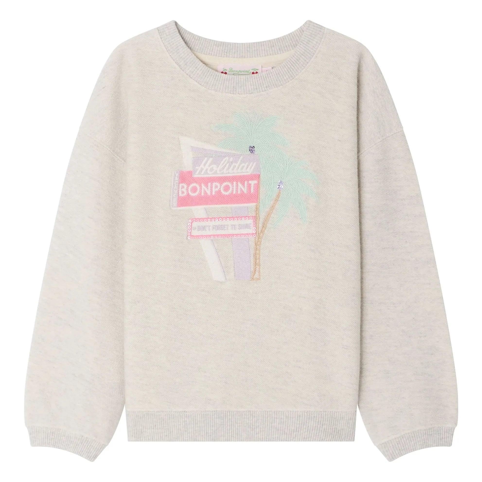 Bonpoint - Tayla Organic Cotton Sweatshirt | Heather Grey