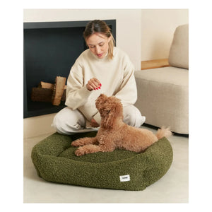 Cafide - Snozy Terry Dog Bed | Green
